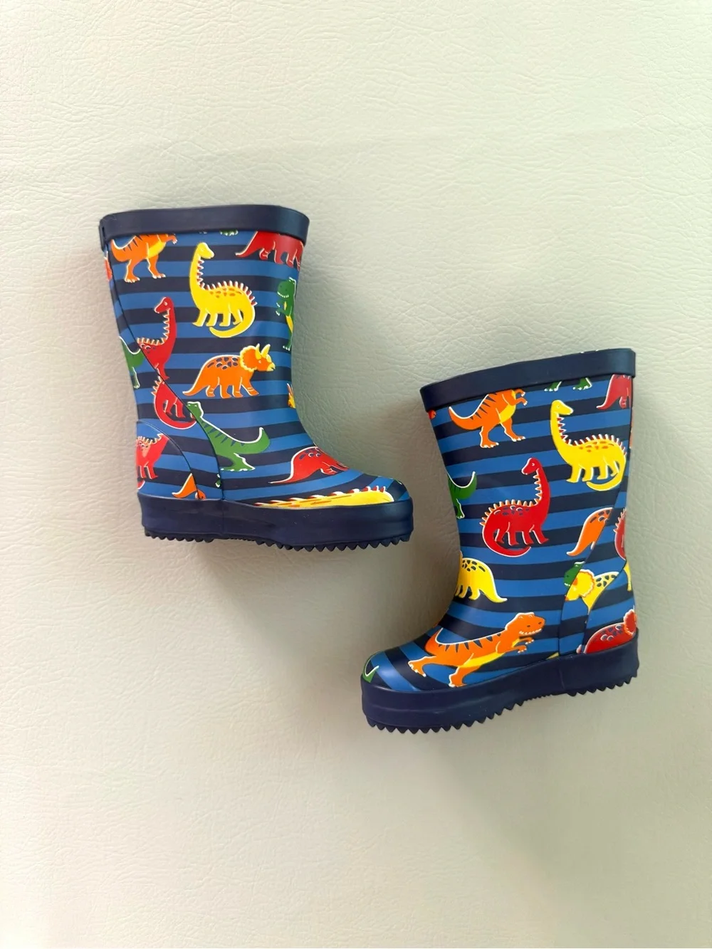 Jojo Maman Bebe Kids Dinosaur Wellies Rain Boots Todler Size 4 - NEW Oaki Rain